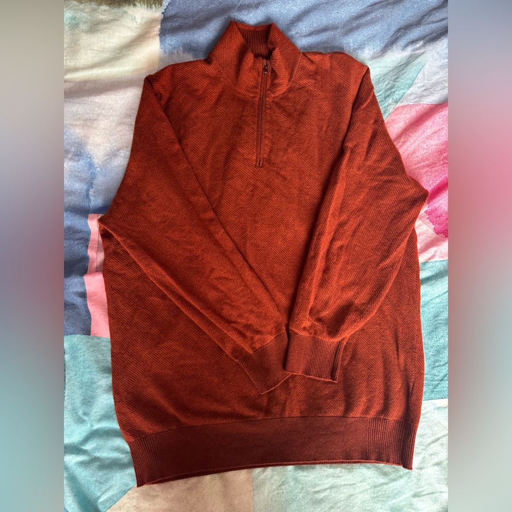 Loro Piana Roadster Pull Rust Orange Cashmere Sweater 60 Knitwear Classic Winter